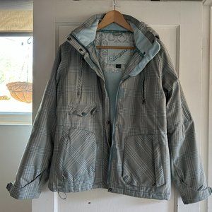 Lamar Women's Ski Snowboard Winter Plaid Jacket w/Hood, Size: Large, EUC